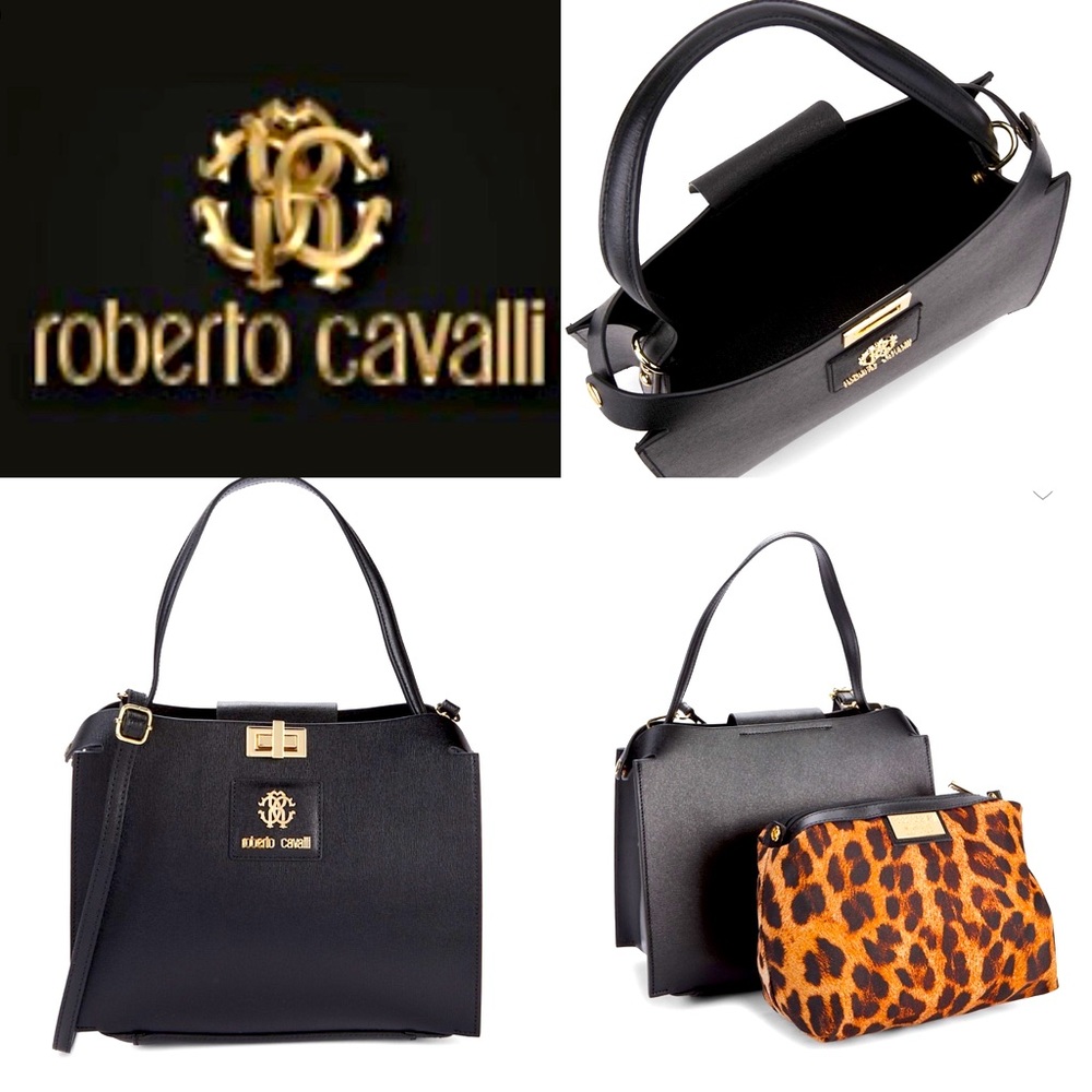 New!! Roberto Cavalli cross body bag with leopard pouch💕 - Picture 6 of 8